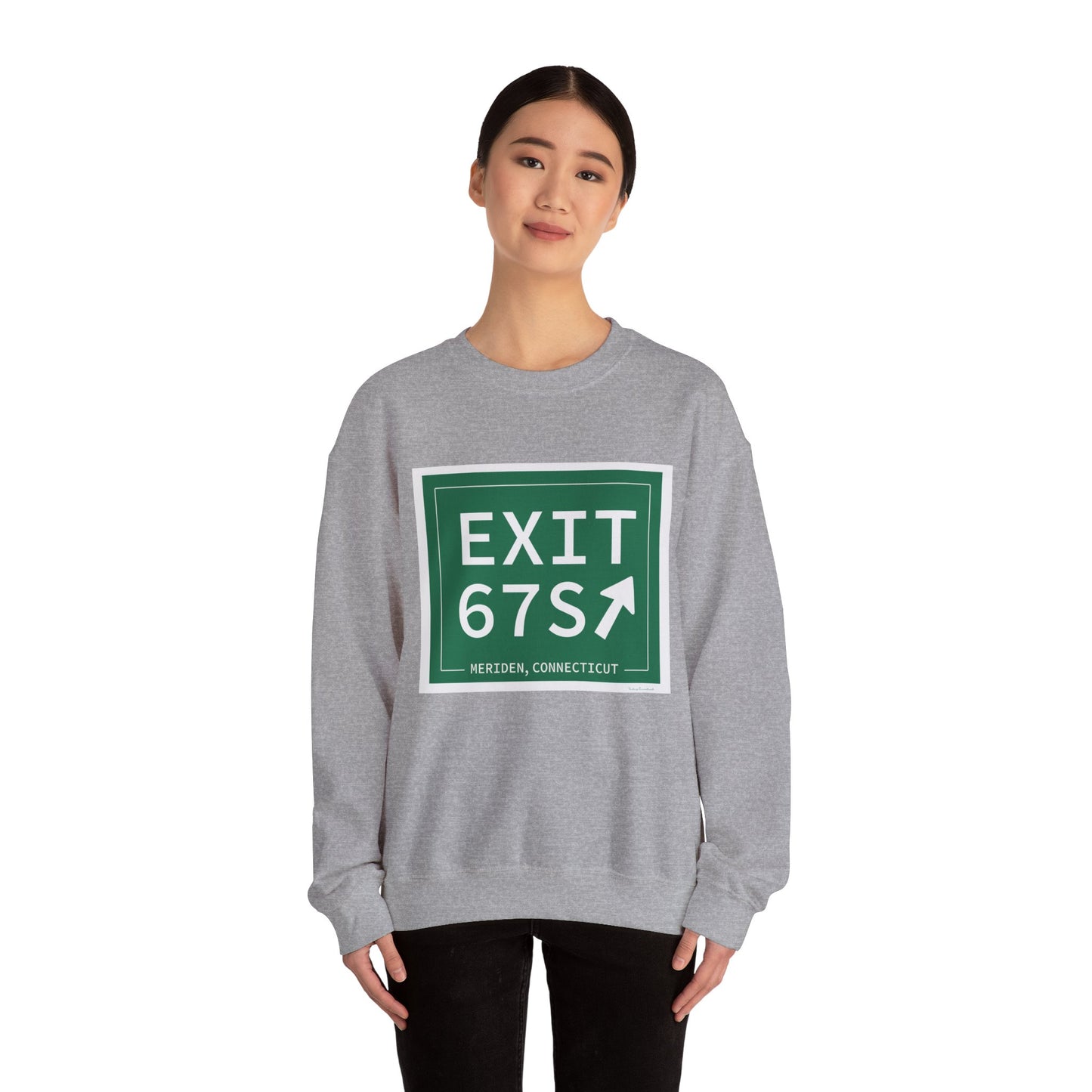 Vintage Exit 67S WCP Sign Unisex Heavy Blend™ Crewneck Sweatshirt