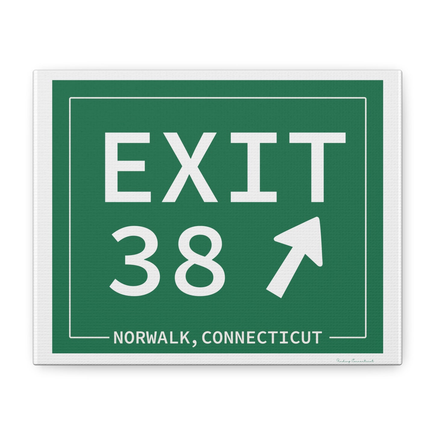 Vintage Exit 38 Merritt Parkway Sign Matte Canvas, Stretched, 1.25"