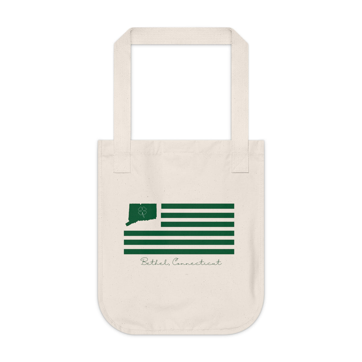 Bethel Connecticut St Patrick’s Day Flag Organic Canvas Tote Bag
