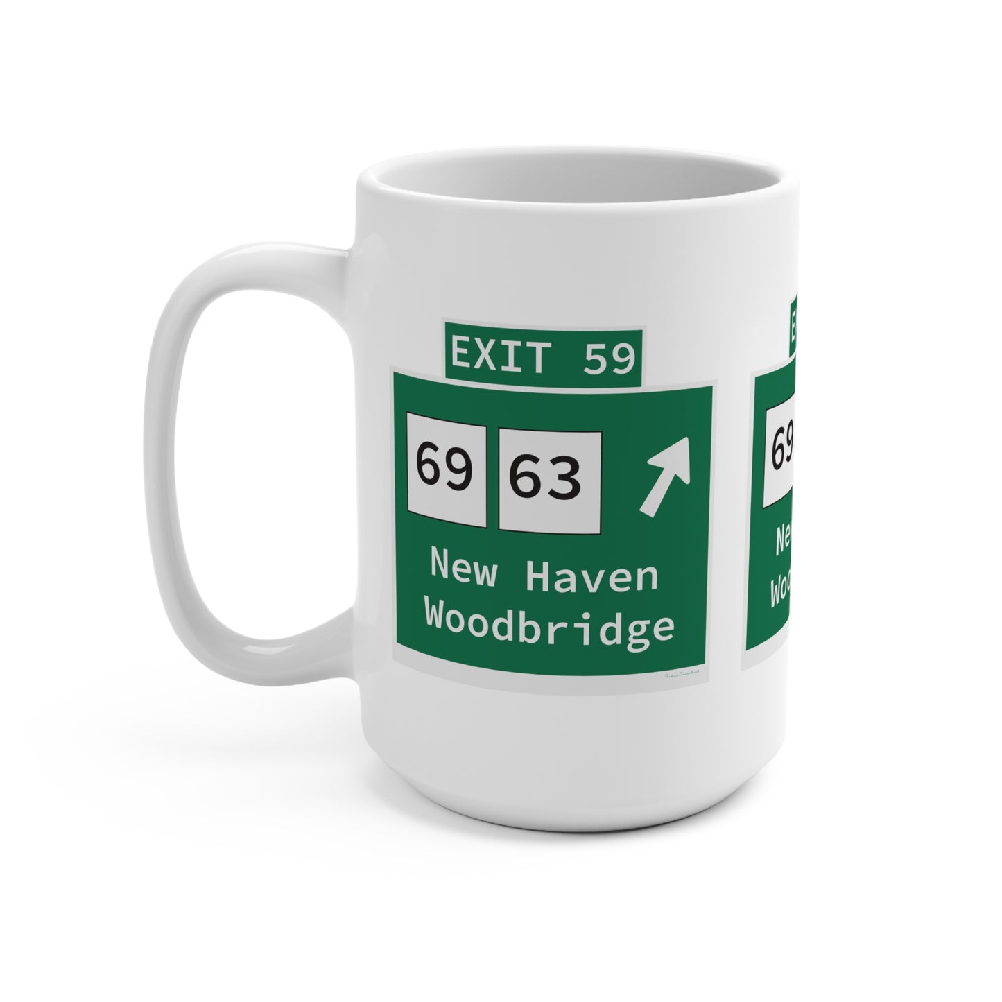Vintage WCP Exit 59 Sign Mug 15oz