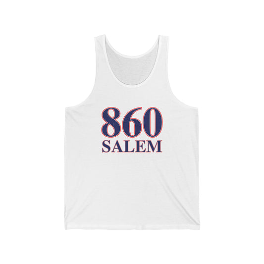 860 Salem Red White & Blue Unisex Jersey Tank Top