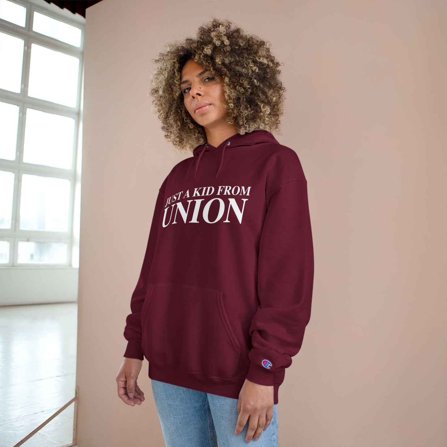 Just a kid from Union Champion Hoodie
