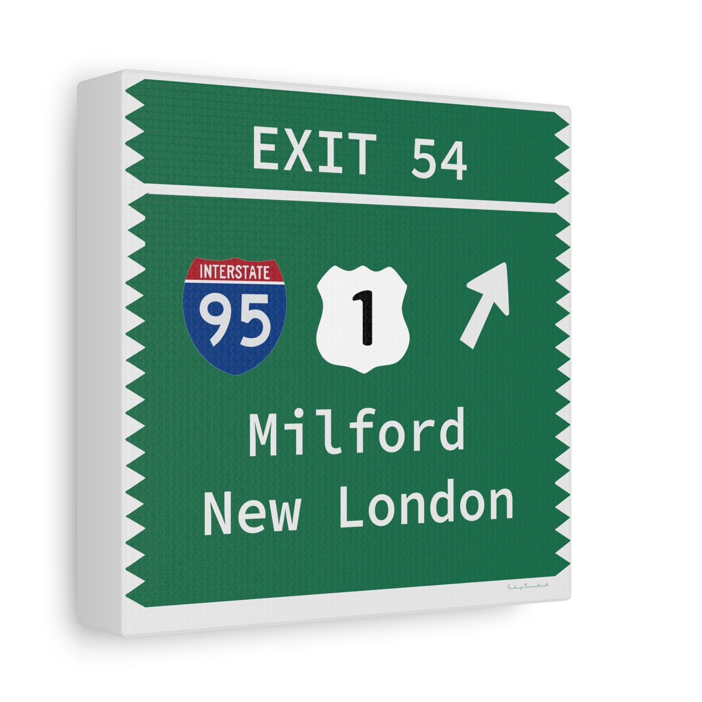 Vintage Merritt Parkway Exit 54 Sign Matte Canvas, Stretched, 1.25"
