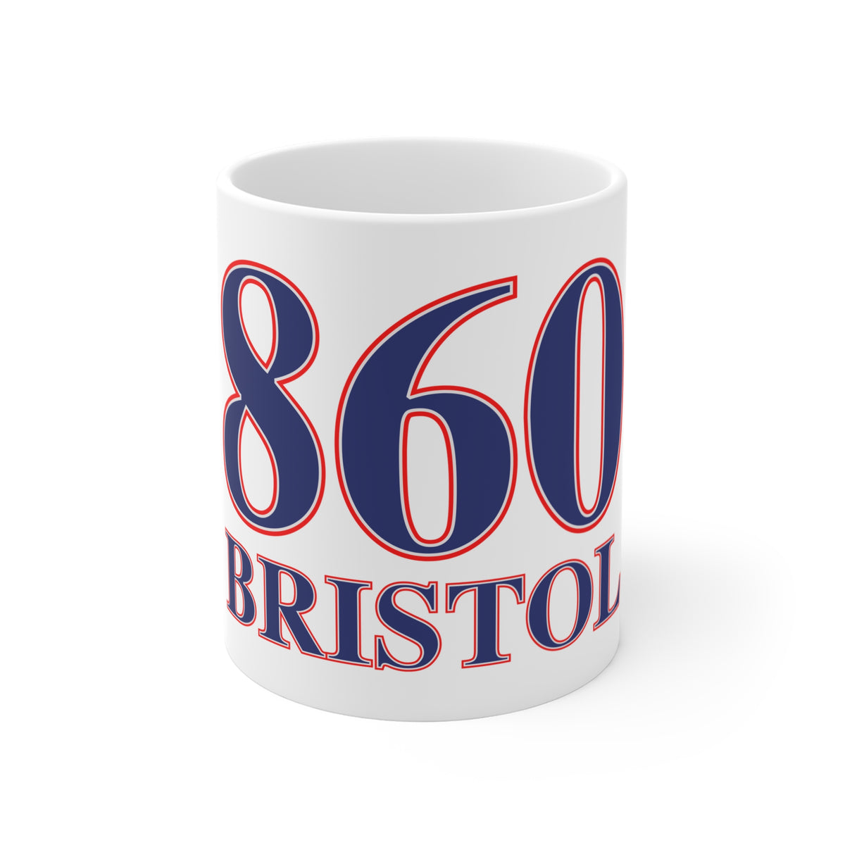 860 Bristol Red, White & Blue Mug 11oz