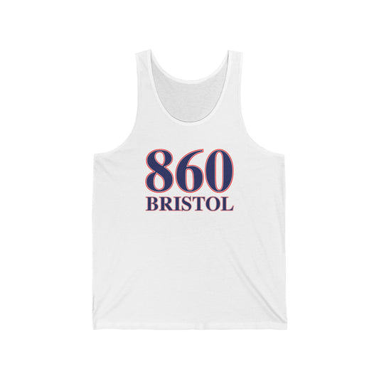 860 Bristol Red White & Blue Unisex Jersey Tank Top
