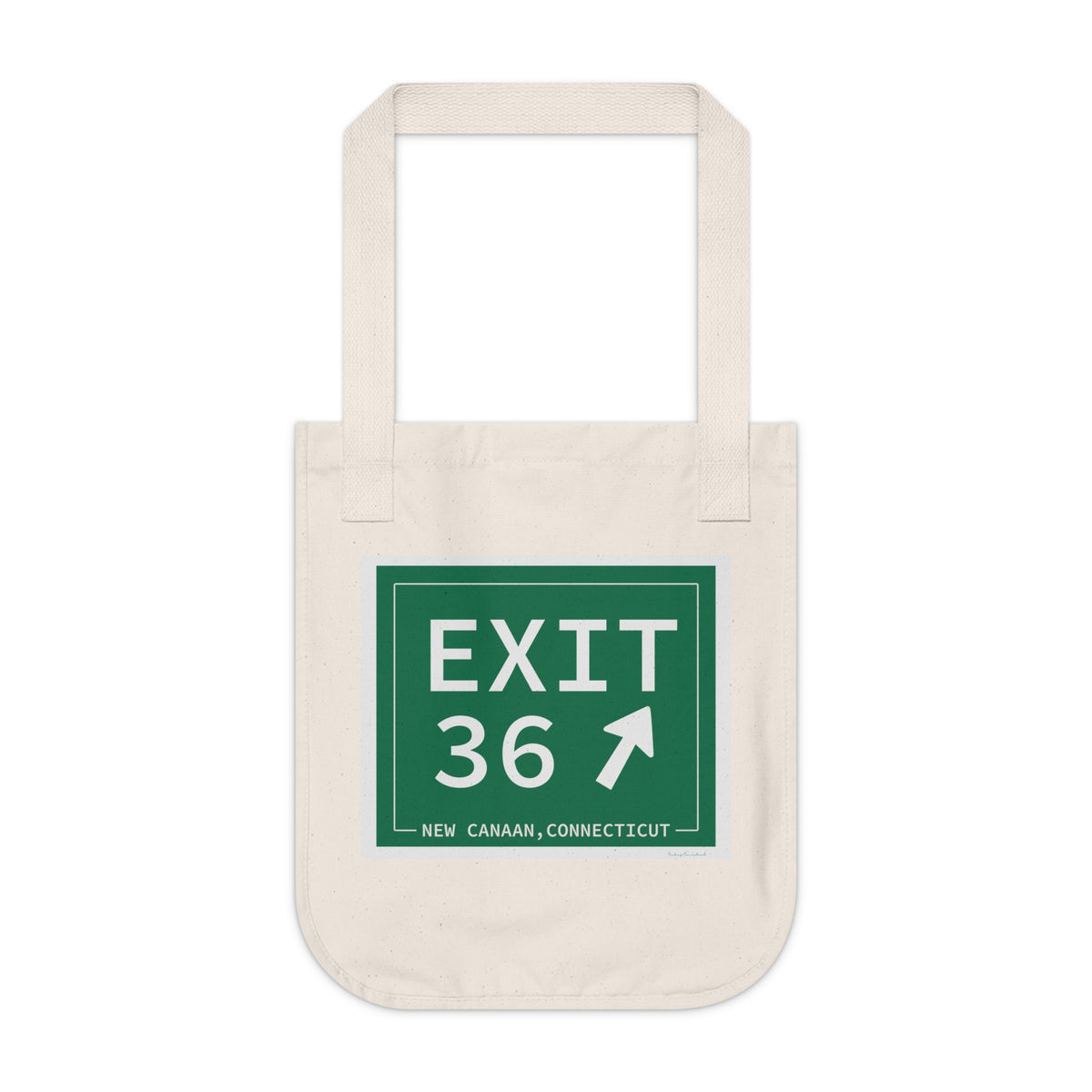 Vintage Exit 36 Merritt Parkway Sign Organic Canvas Tote Bag