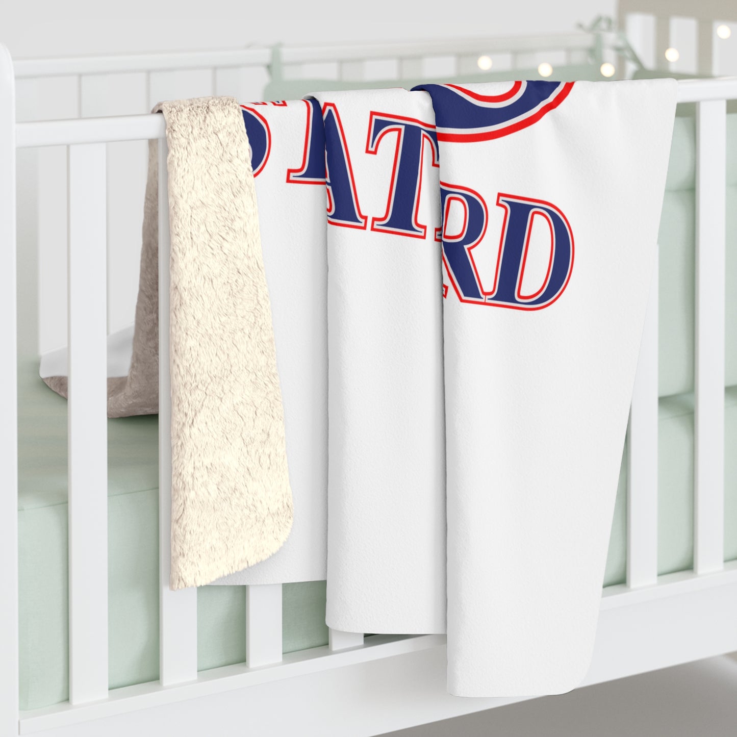 203 Stratford Red White & Blue Sherpa Fleece Blanket