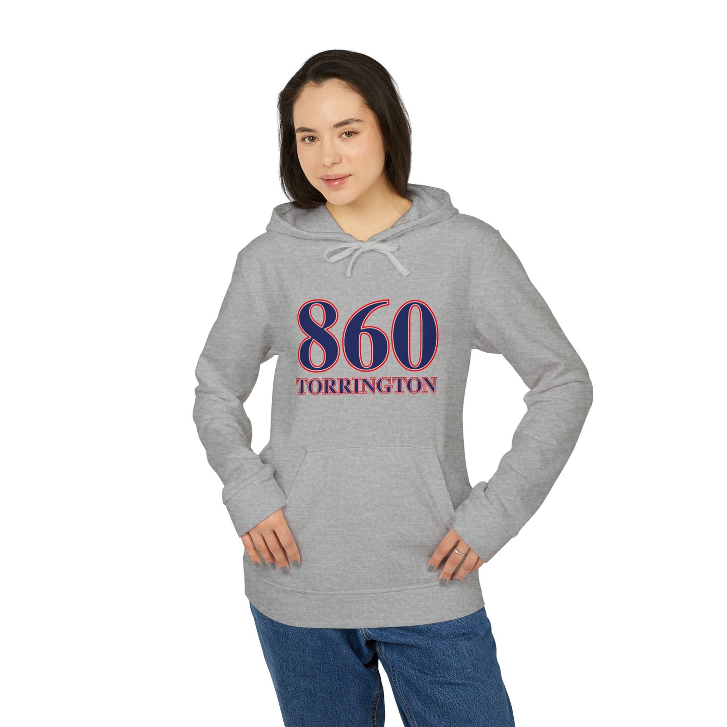 860 Torrington Red White & Blue adidas Unisex Fleece Hoodie