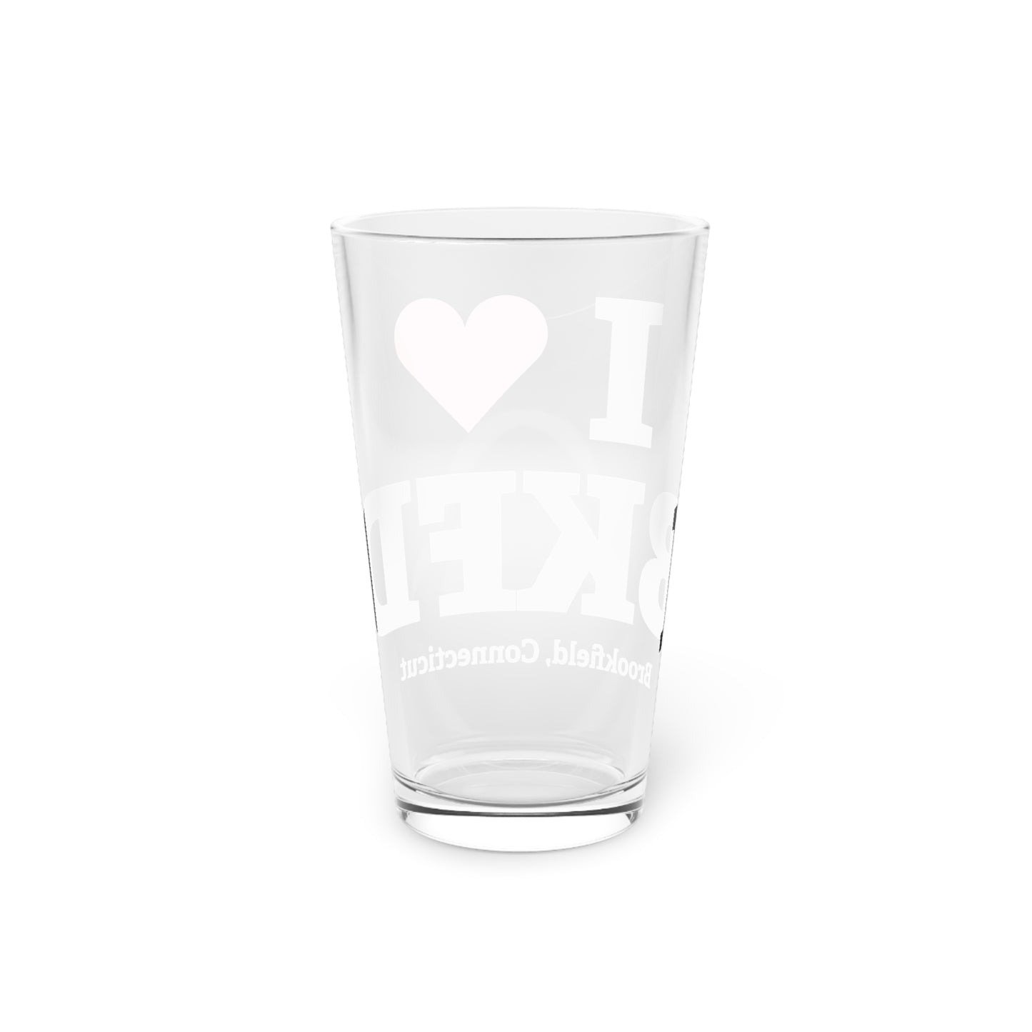 I Heart BKFD Pint Glass, 16oz