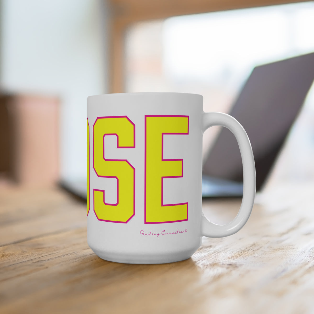Goose Zip Code Yellow & Pink Mug 15oz