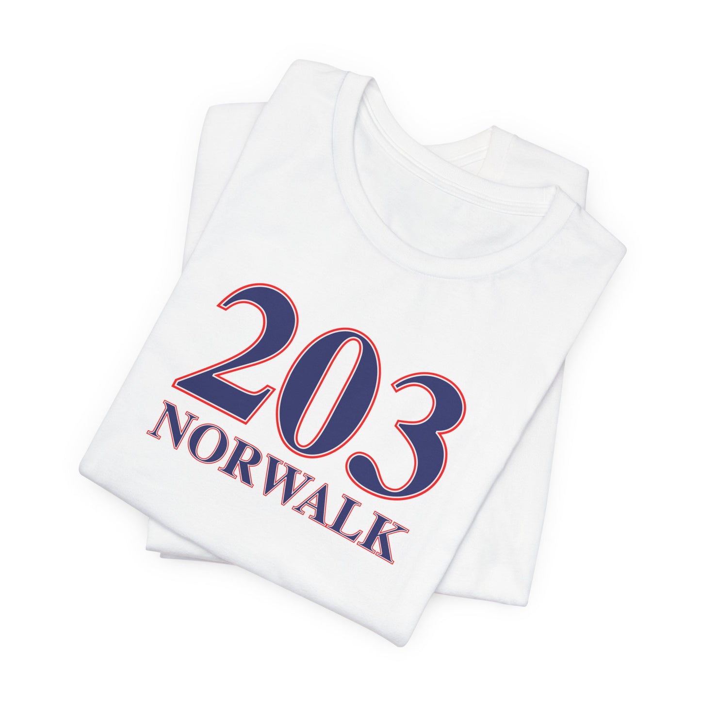 203 Norwalk Red, White & Blue Unisex Jersey Short Sleeve T-Shirt