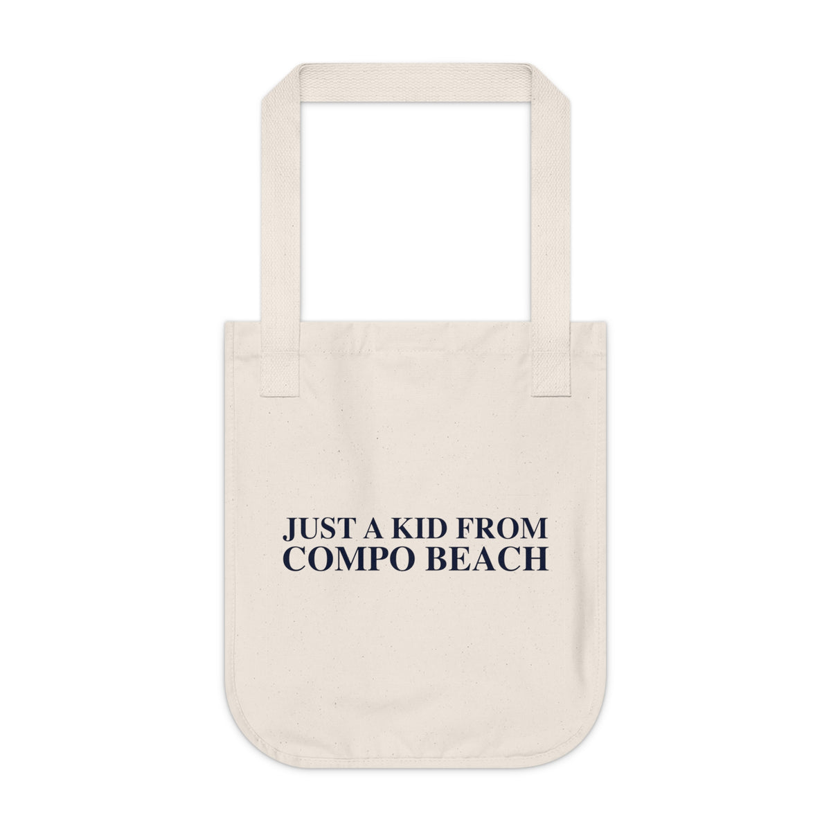 Just a kid from Compo Beach Organic Canvas Tote Bag