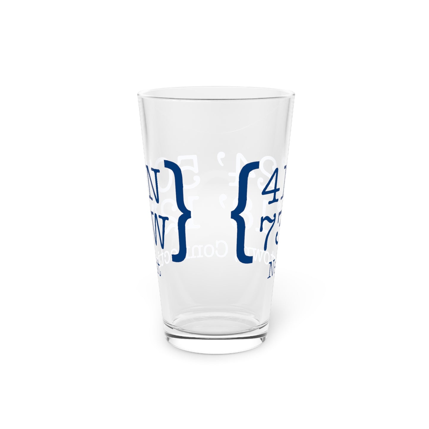 Newtown Coordinates Pint Glass, 16oz