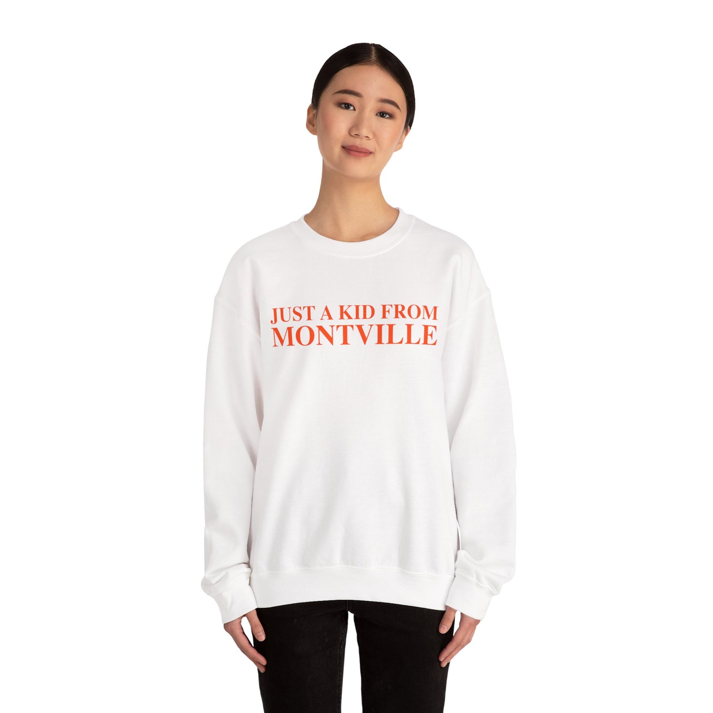Just a kid from Montville Unisex Heavy Blend™ Crewneck Sweatshirt