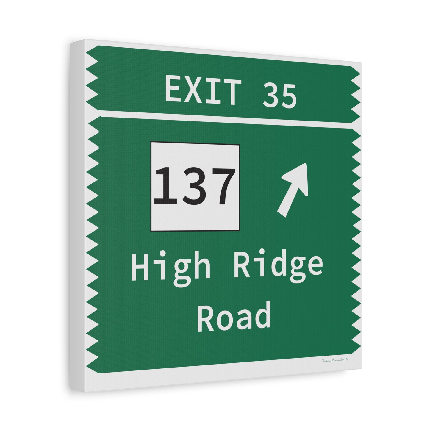 Vintage Merritt Parkway Exit 35 Sign Matte Canvas, Stretched, 1.25"