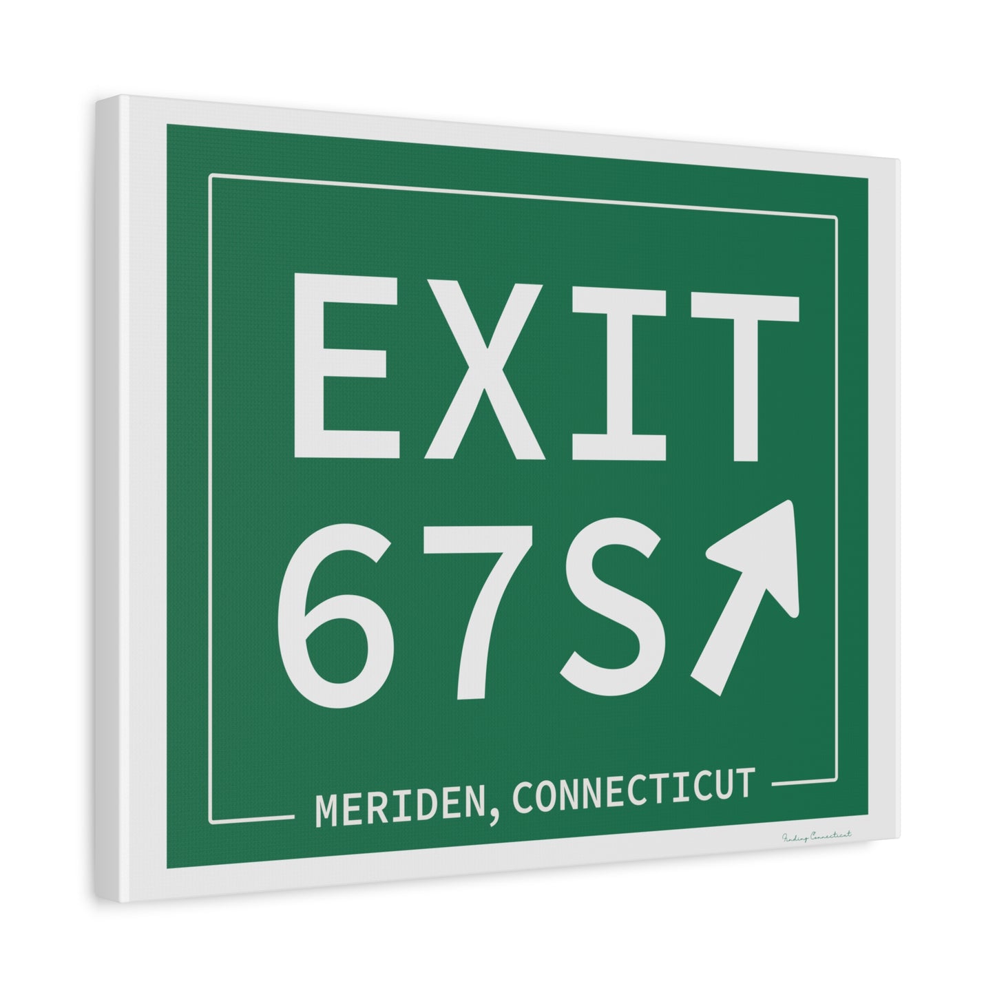 Vintage Exit 67S WCP Sign Matte Canvas, Stretched, 1.25"