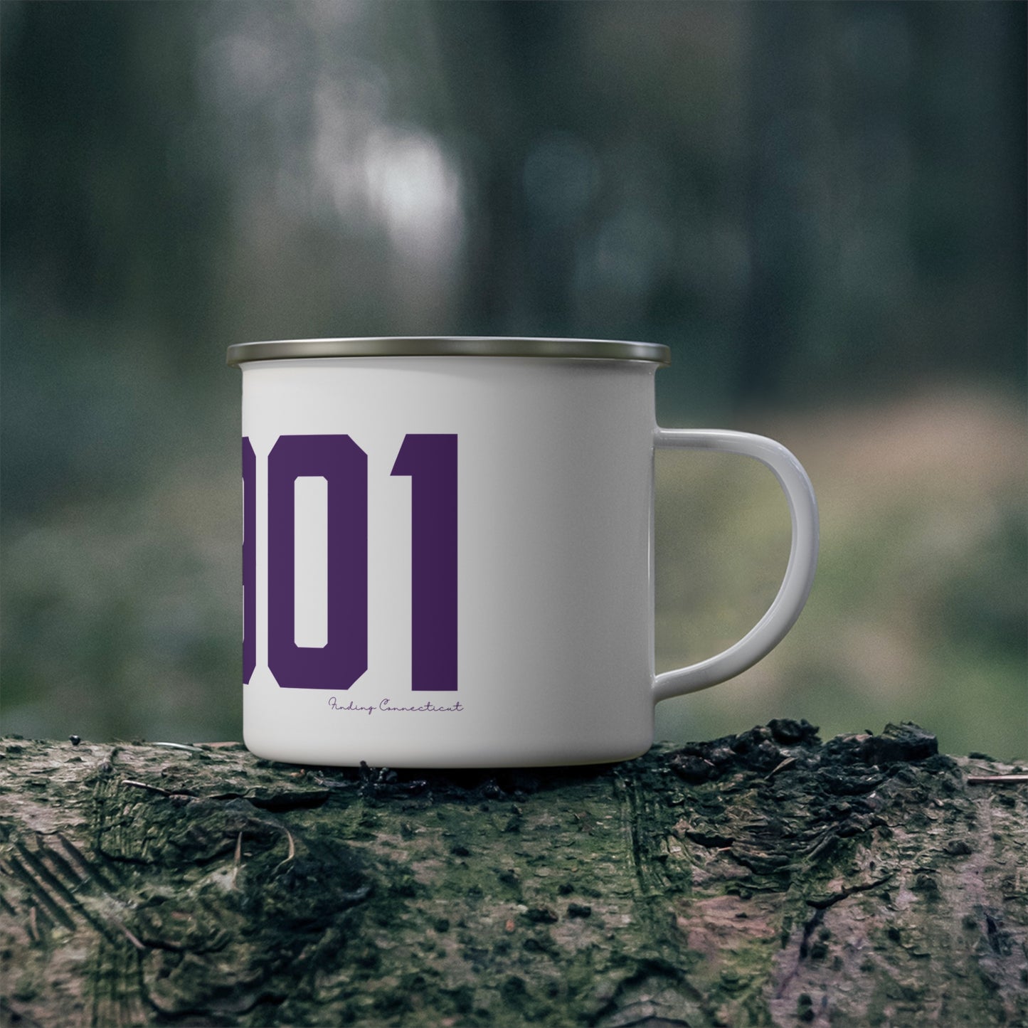 06901 Stamford Connecticut Zip Code Enamel Camping Mug