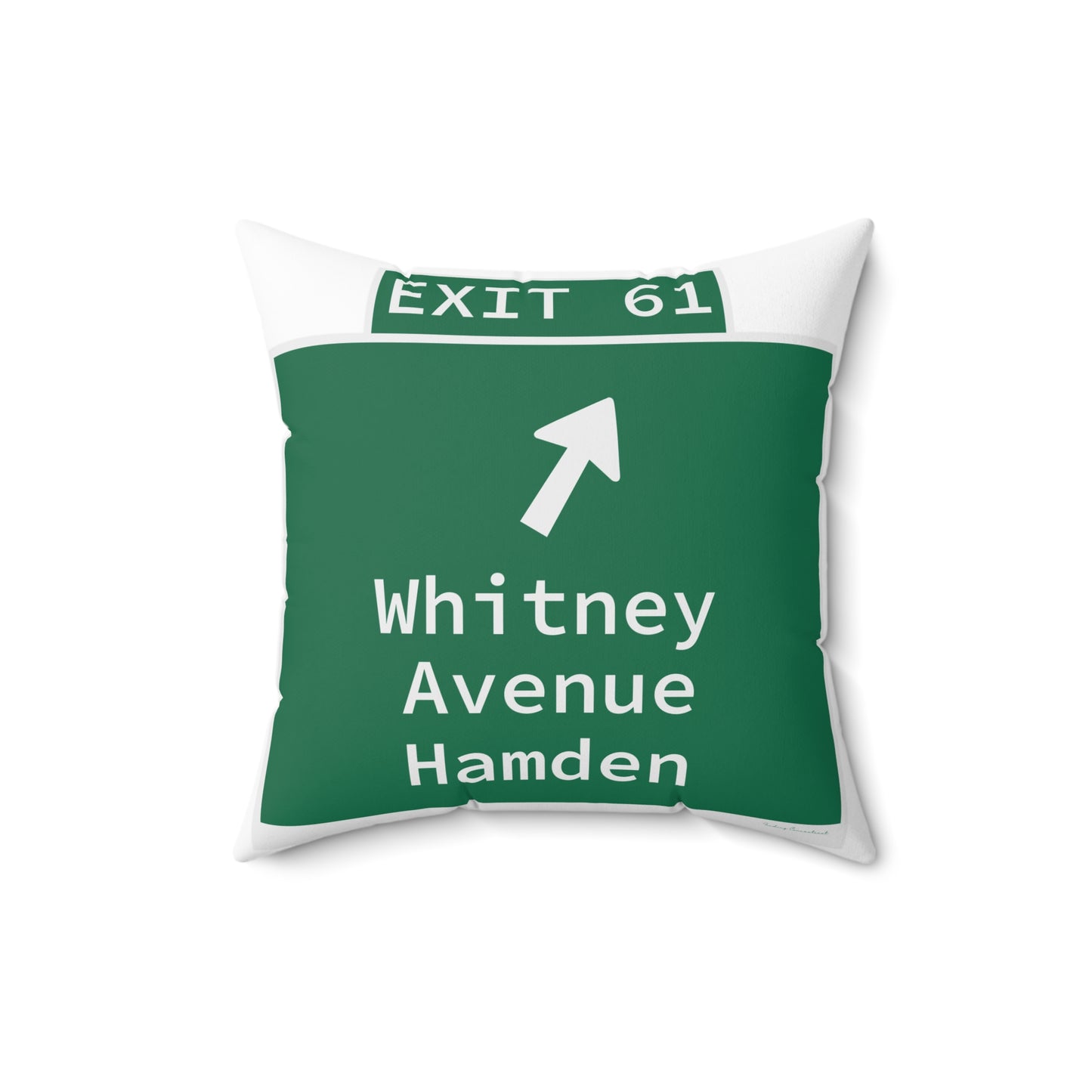 Vintage WCP Exit 61 Sign Spun Polyester Square Pillow