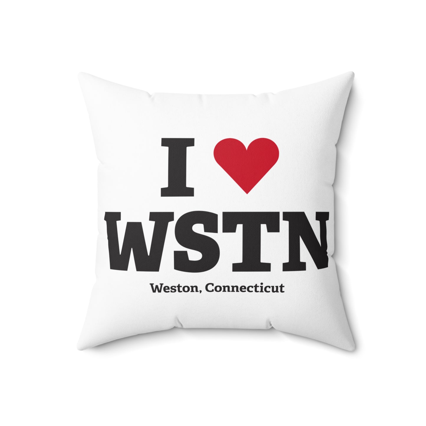 I Heart WSTN Spun Polyester Square Pillow