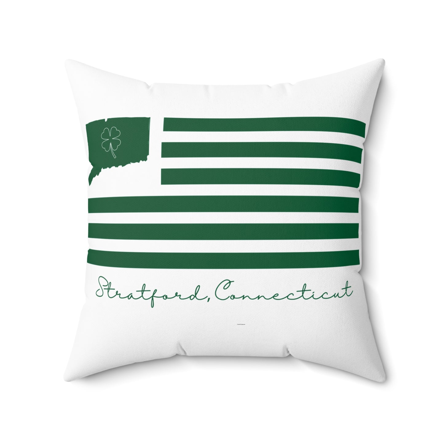 Stratford Connecticut St Patrick’s Day Flag Spun Polyester Square Pillow