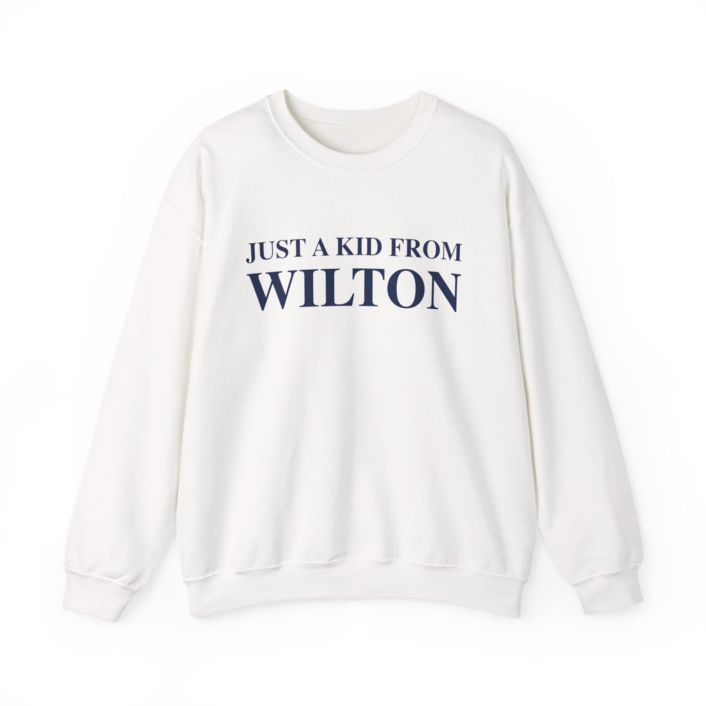 Just a kid from Wilton Unisex Heavy Blend™ Crewneck Sweatshirt