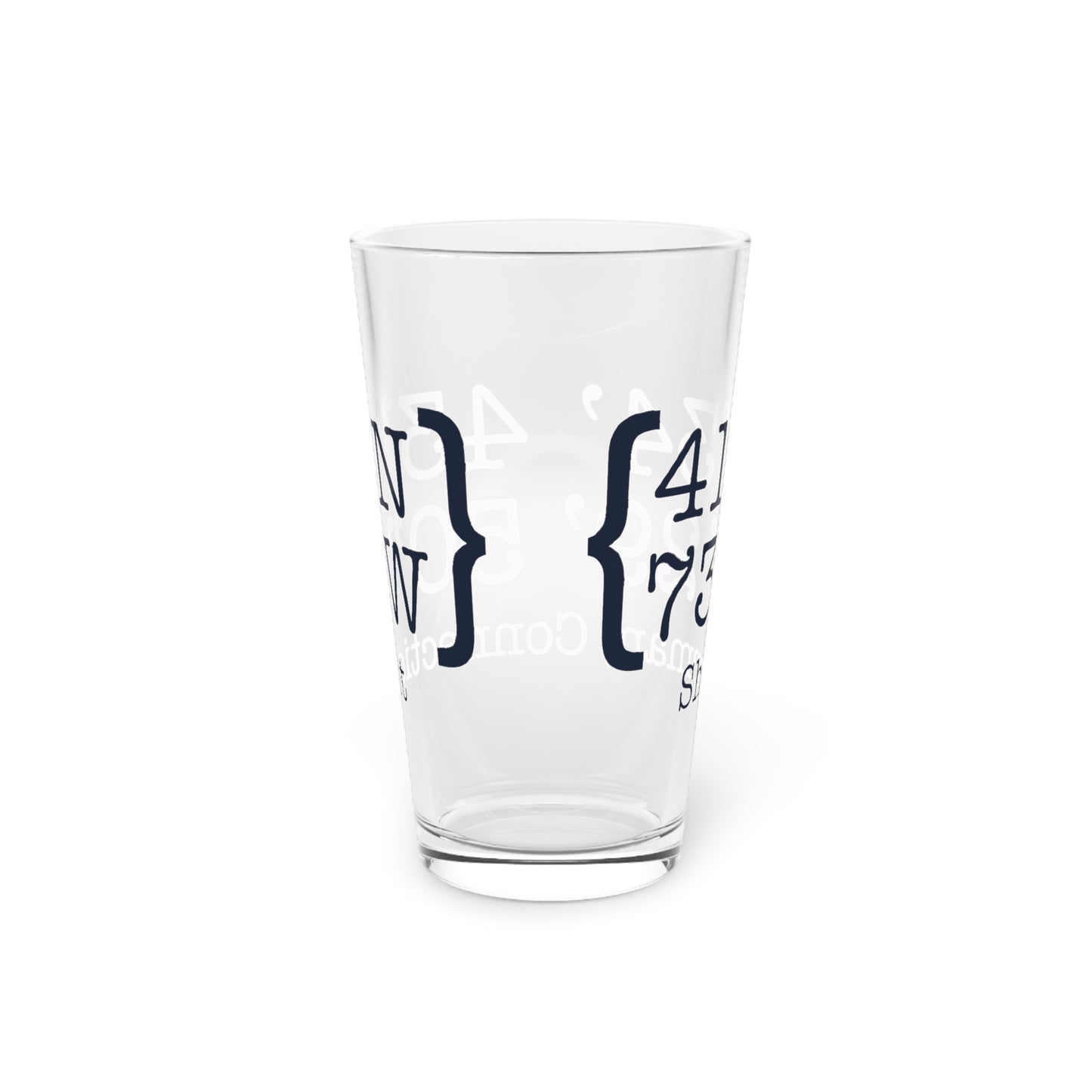 Sherman Coordinates Pint Glass, 16oz