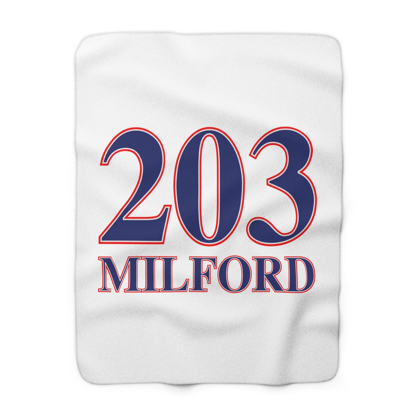 203 Milford Red White & Blue Sherpa Fleece Blanket