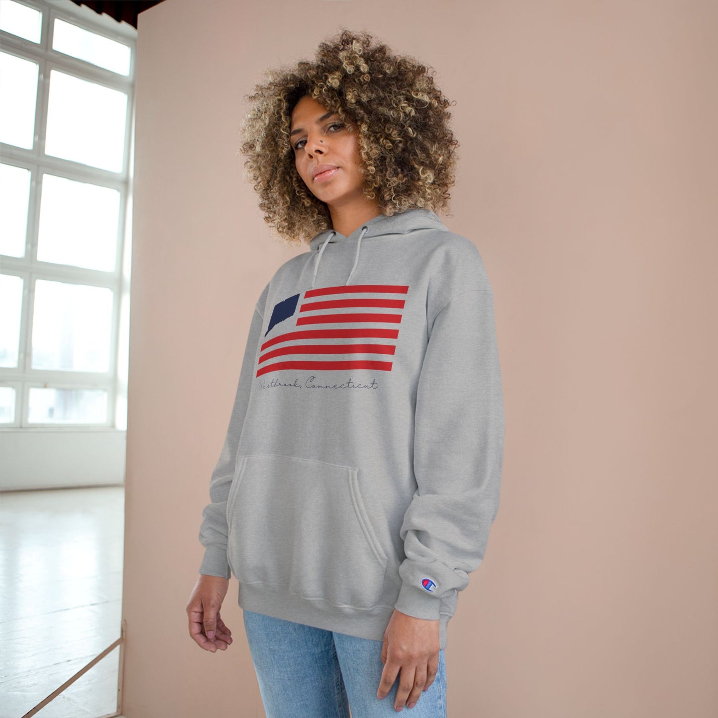 Westbrook Connecticut Flag Champion Hoodie