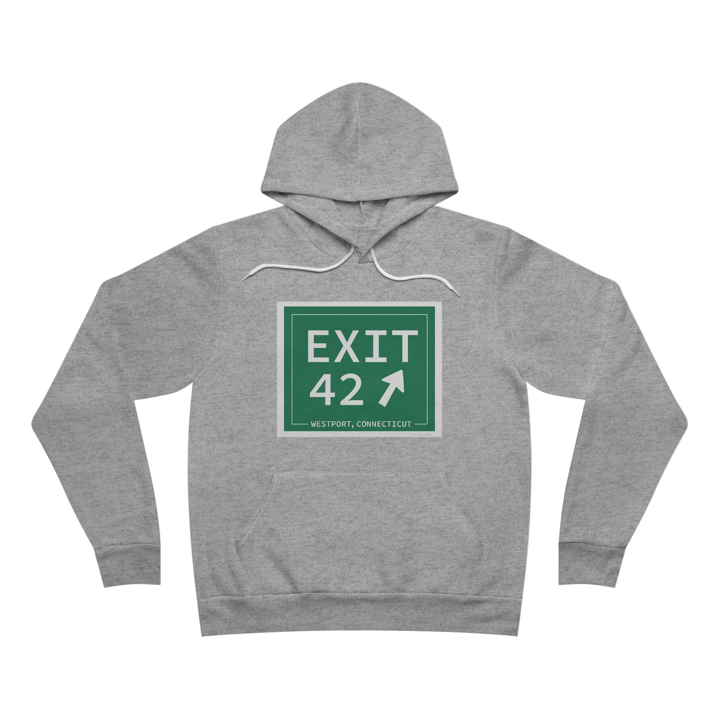 Vintage Exit 42 Merritt Parkway Sign Unisex Sponge Fleece Pullover Hoodie