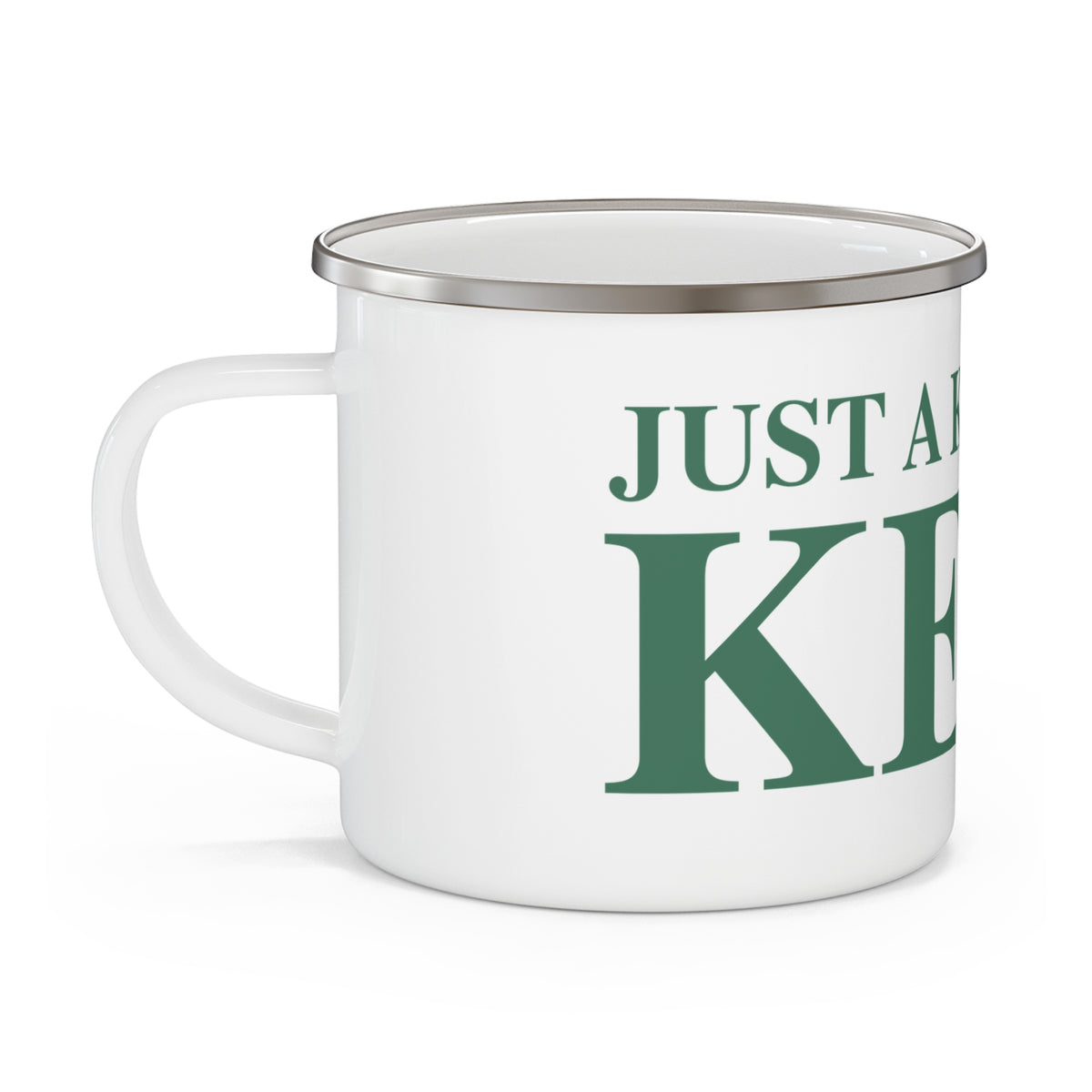 Just a kid from Kent Enamel Camping Mug