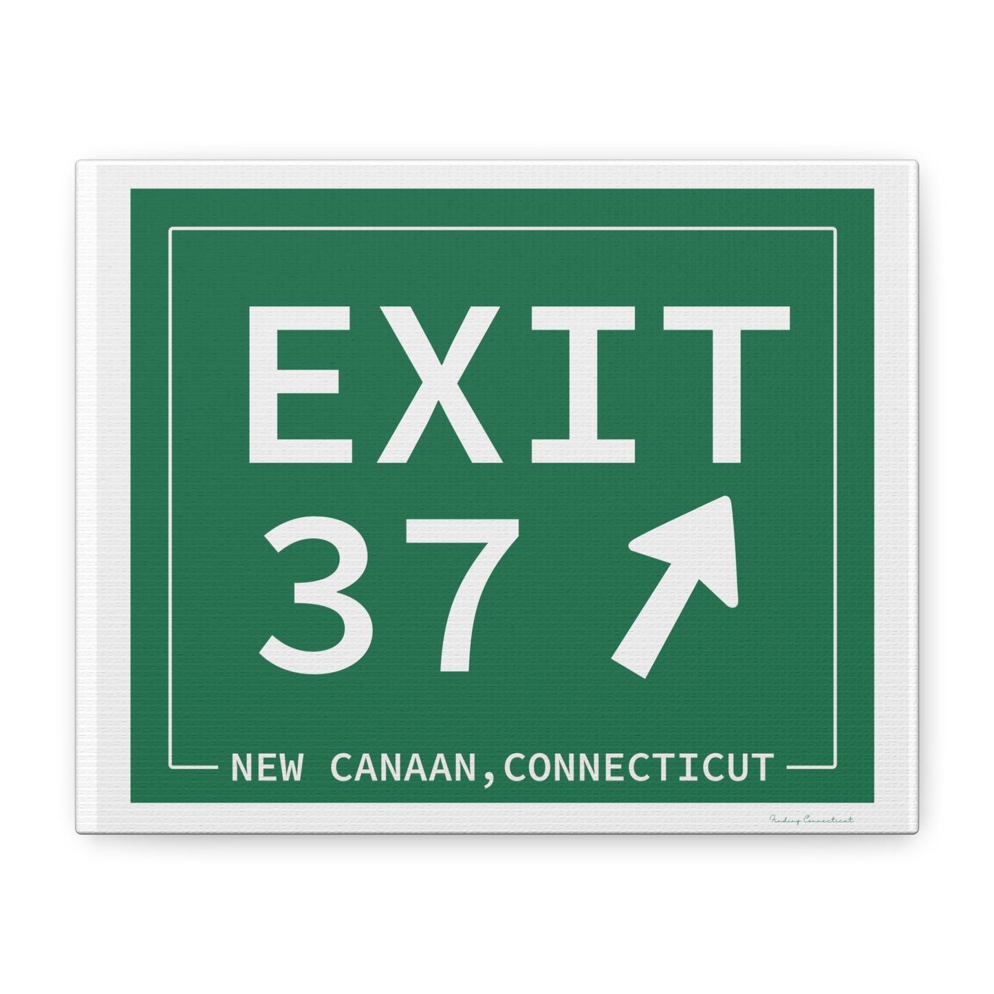 Vintage Exit 37 Merritt Parkway Sign Matte Canvas, Stretched, 1.25"