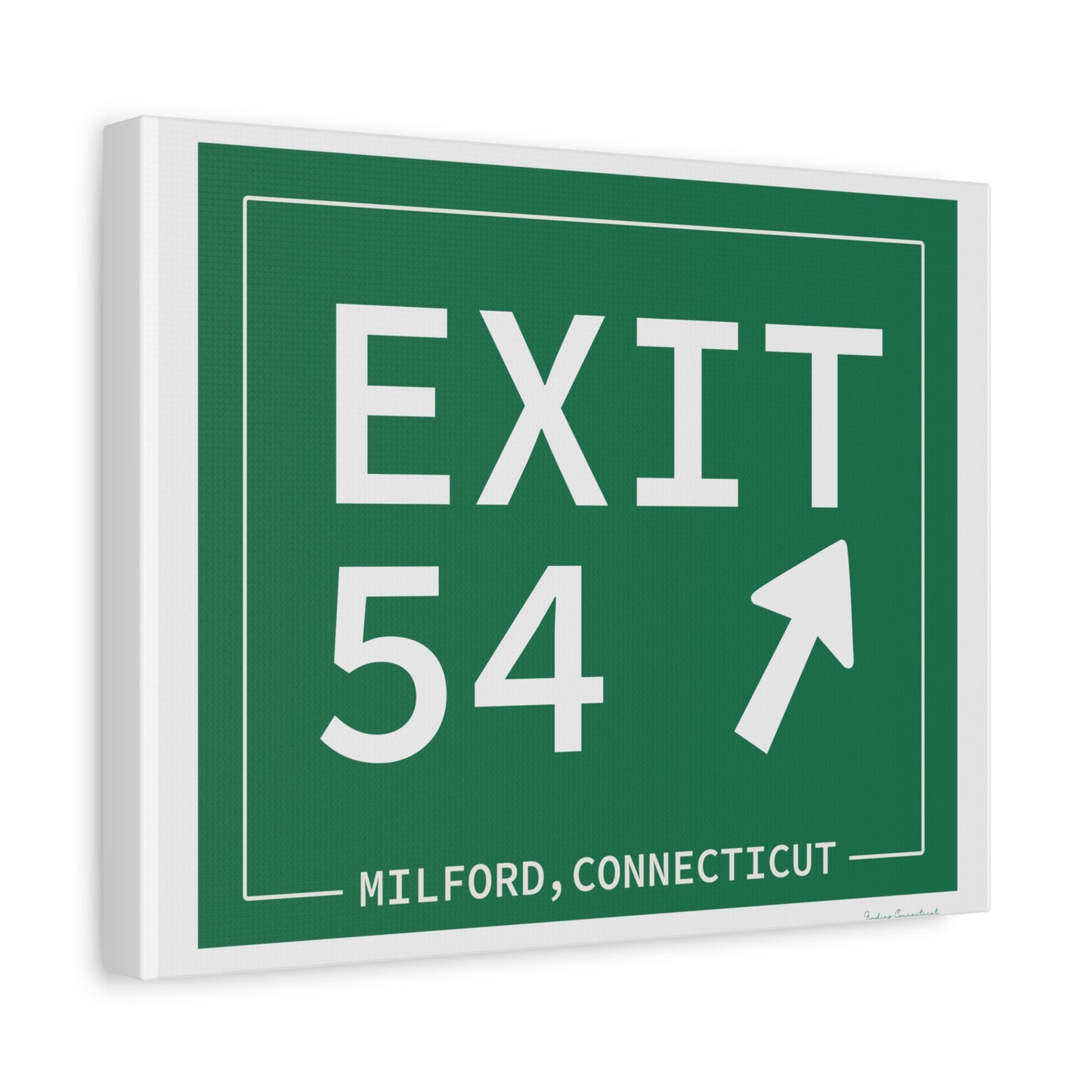 Vintage Exit 54 Merritt Parkway Sign Matte Canvas, Stretched, 1.25"