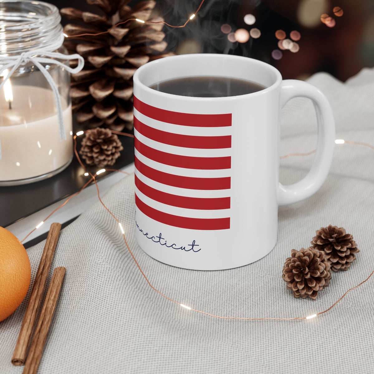 Preston Connecticut Flag Mug 11oz