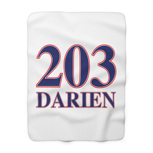 203 Darien Red White & Blue Sherpa Fleece Blanket