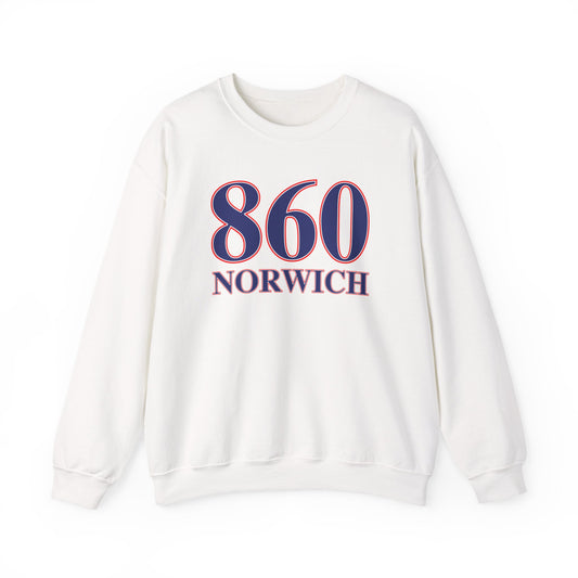 860 Norwich Red White & Blue Unisex Heavy Blend™ Crewneck Sweatshirt