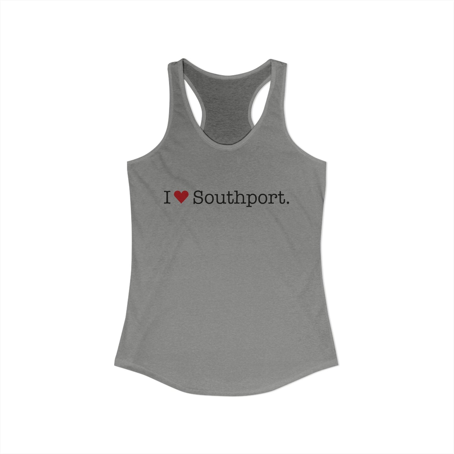 I Heart Southport. Women's Ideal Racerback Tank Top