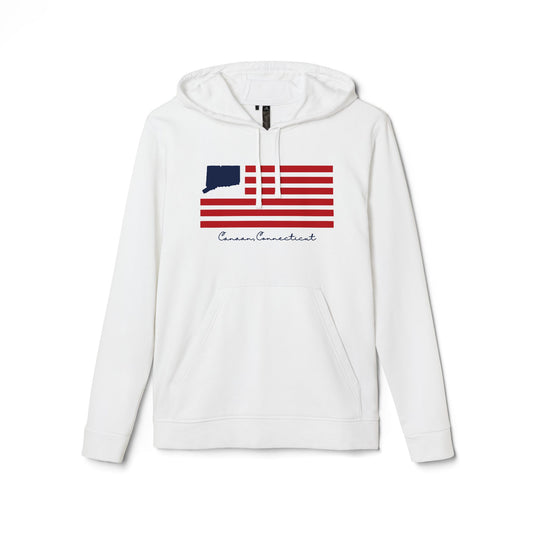 Canaan Connecticut Flag adidas Unisex Fleece Hoodie