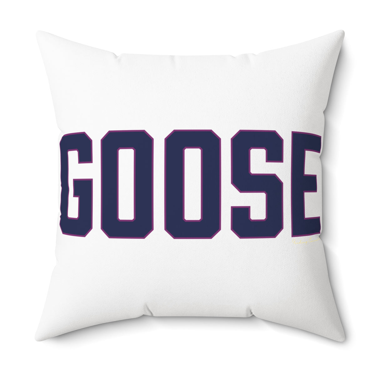 Goose Zip Code Blue & Purple Spun Polyester Square Pillow