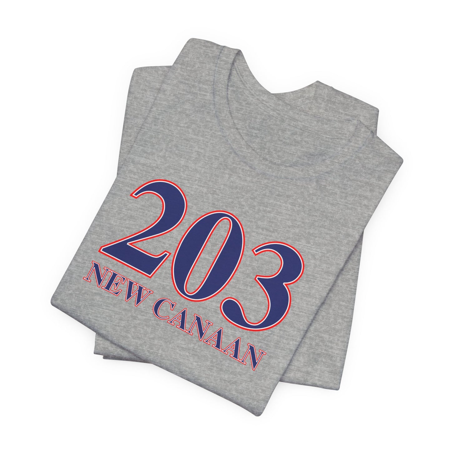 203 New Canaan Red White & Blue  Unisex Jersey Short Sleeve T-Shirt