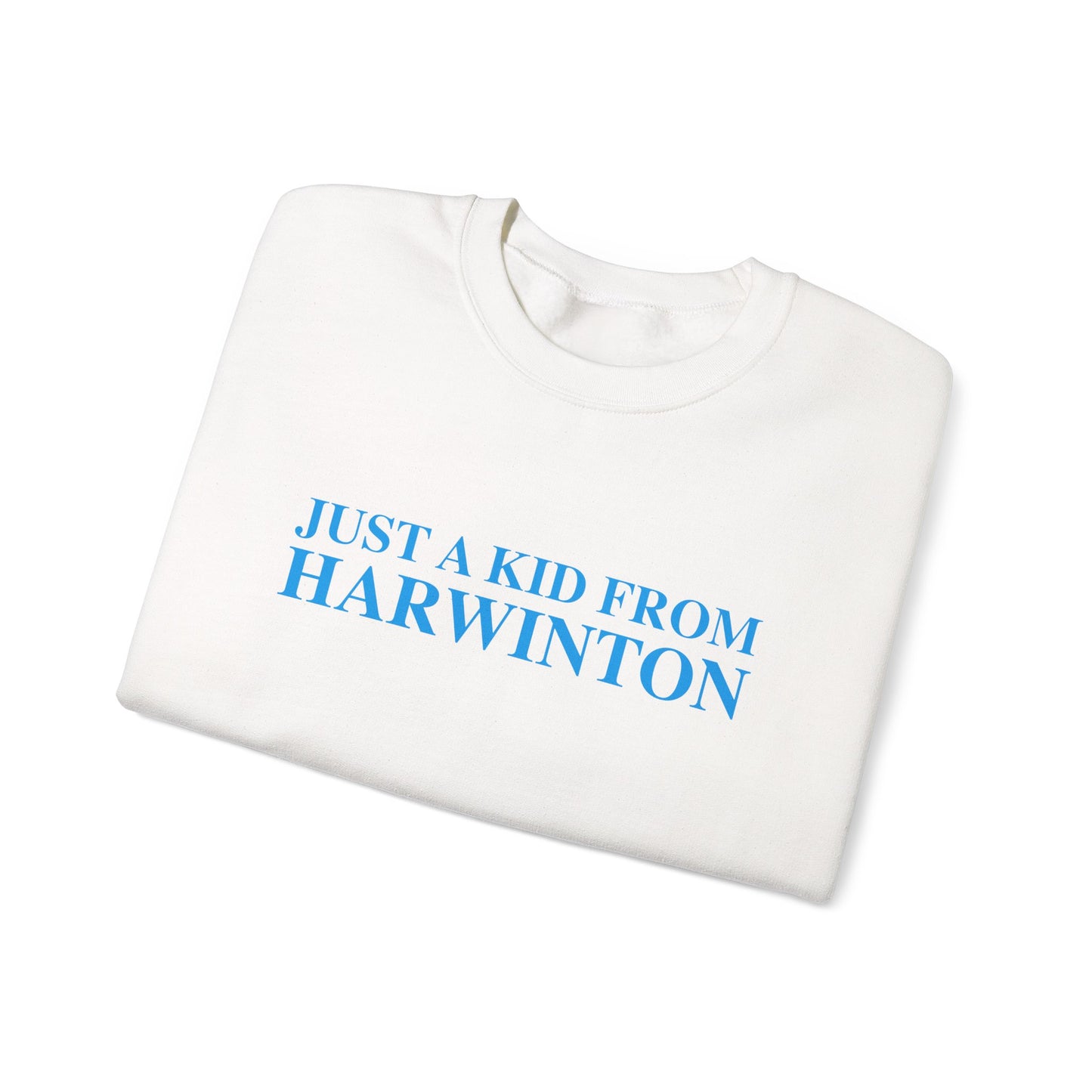 Just a kid from Harwinton Unisex Heavy Blend™ Crewneck Sweatshirt