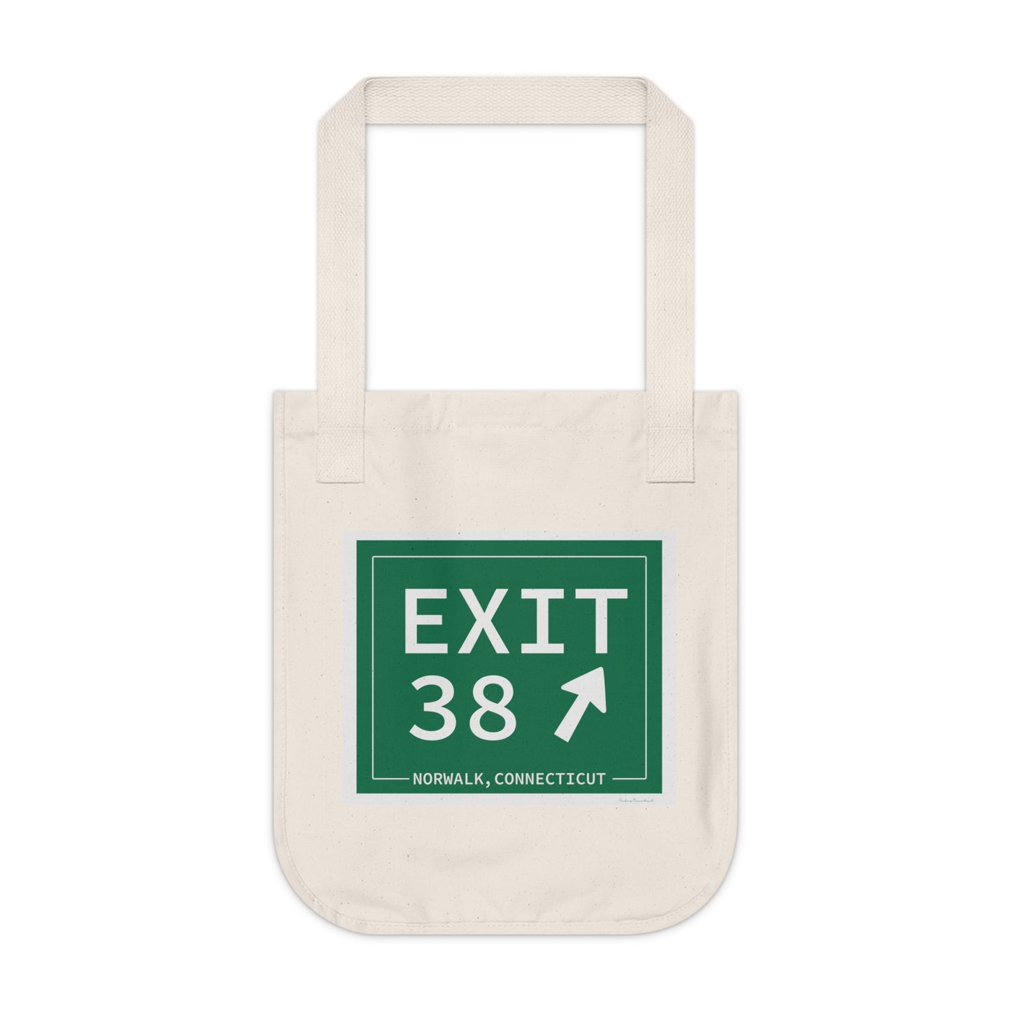 Vintage Exit 38 Merritt Parkway Sign Organic Canvas Tote Bag