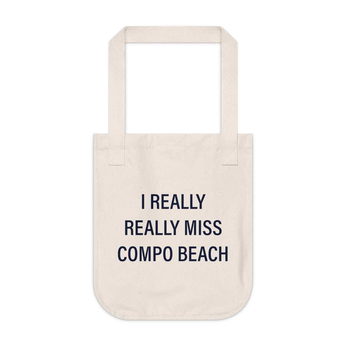 I Really Really Miss Compo Beach Organic Canvas Tote Bag
