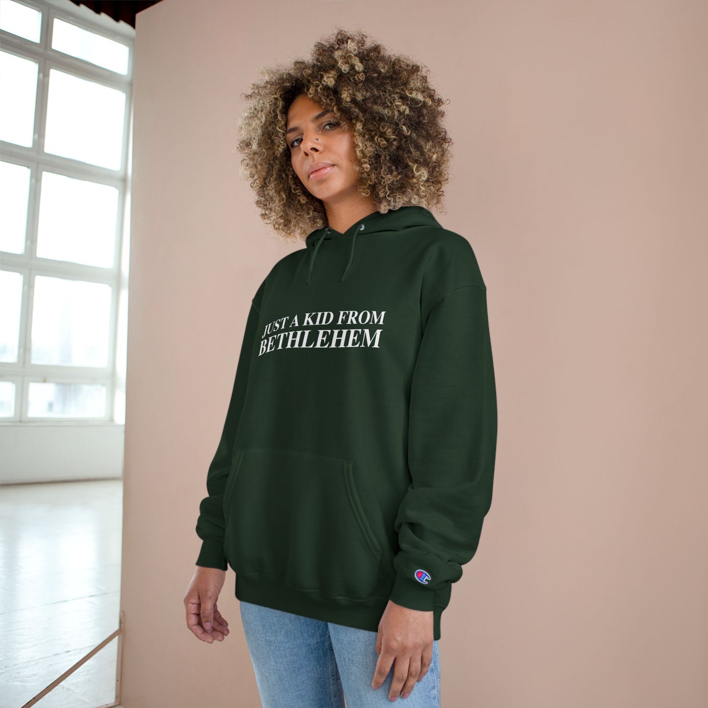 Just a kid from Bethlehem Champion Hoodie