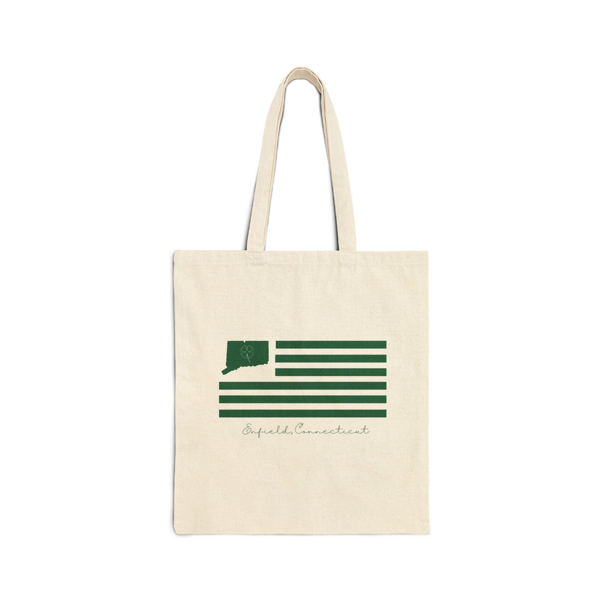 Enfield Connecticut St. Patrick’s Day Flag Cotton Canvas Tote Bag