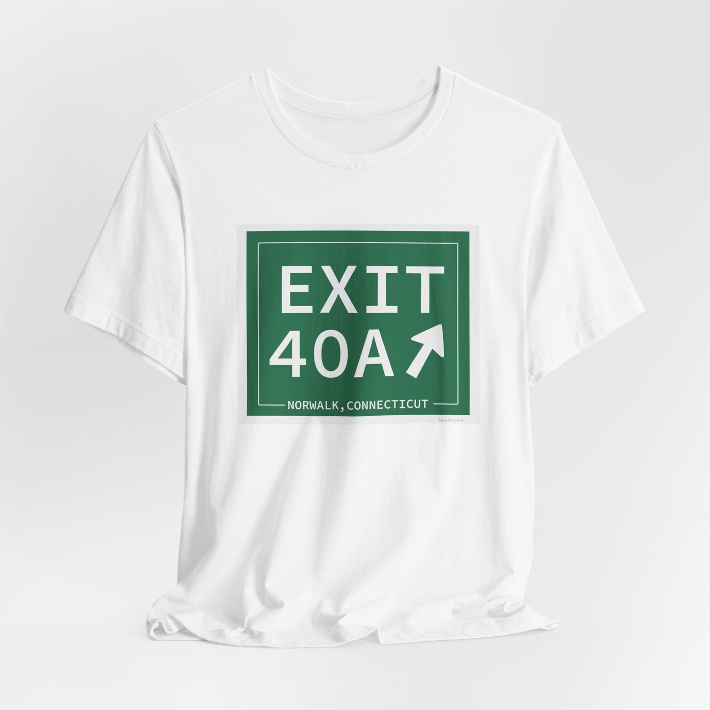Vintage Exit 40A Merritt Parkway Sign Unisex Jersey Short Sleeve T-Shirt