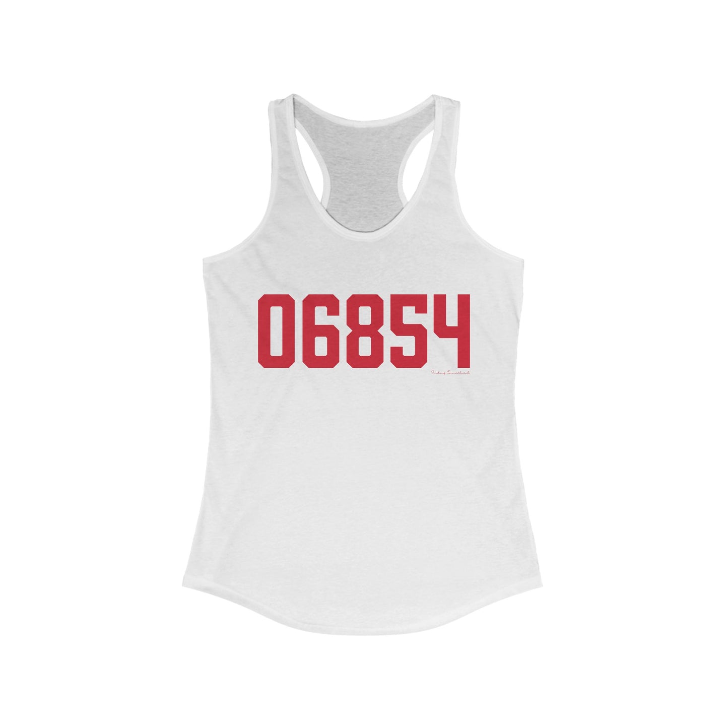 06854 Norwalk Connecticut Zip Code Women's Ideal Racerback Tank Top