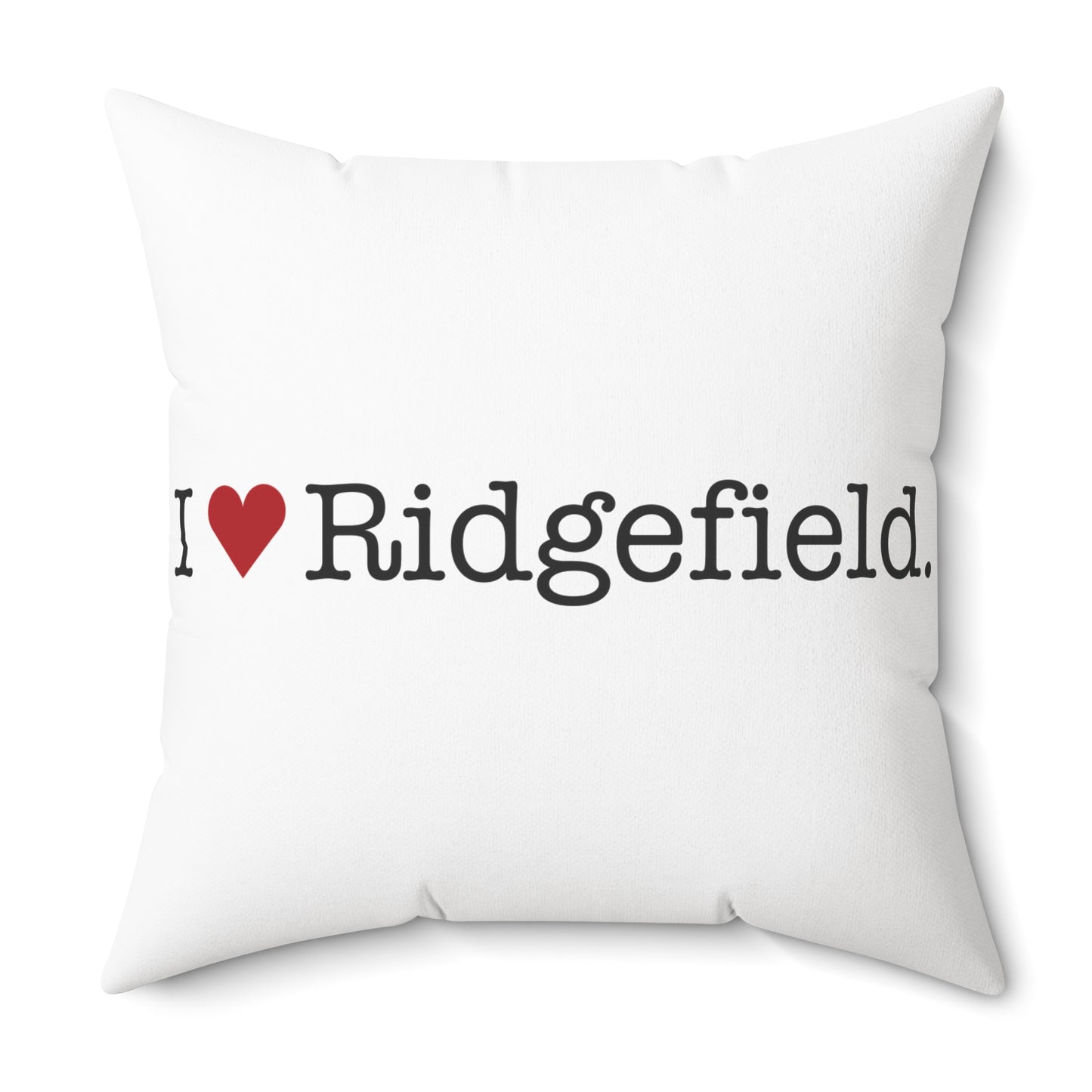I Heart Ridgefield. Spun Polyester Square Pillow