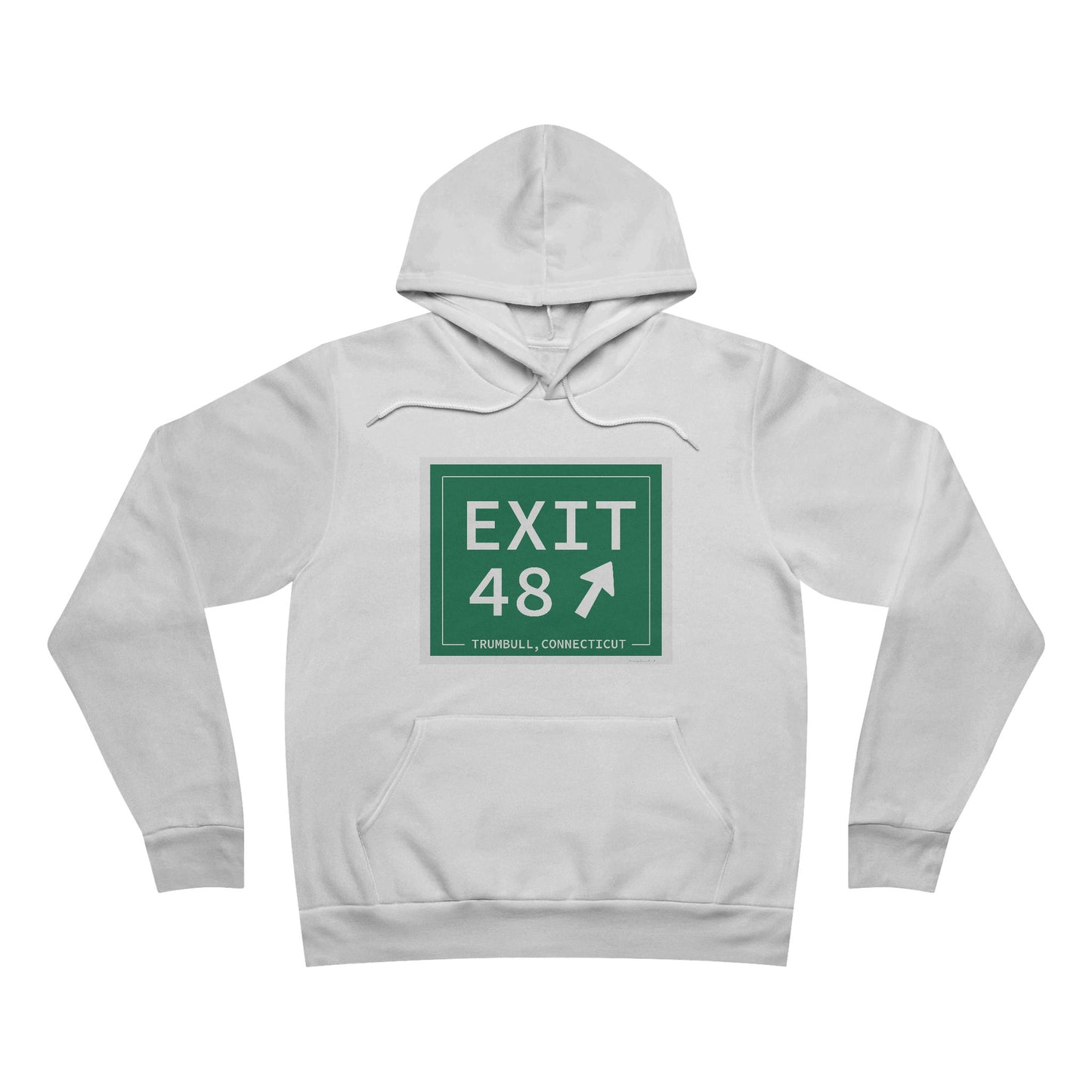 Vintage Exit 48 Merritt Parkway Sign Unisex Sponge Fleece Pullover Hoodie
