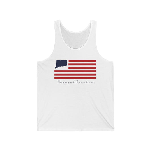 Bridgeport Connecticut Flag Unisex Jersey Tank Top