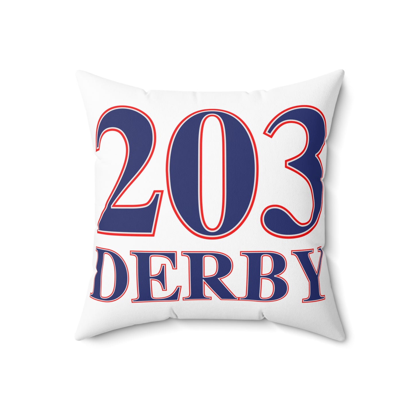203 Derby Red White & Blue Spun Polyester Square Pillow